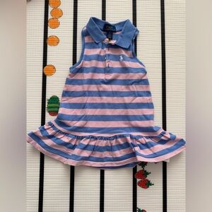 Ralph Lauren kids Striped Blue and Pink dress
